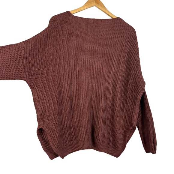Dreamers Shaker Knit V-neck Sweater Size M/L - Picture 3 of 6